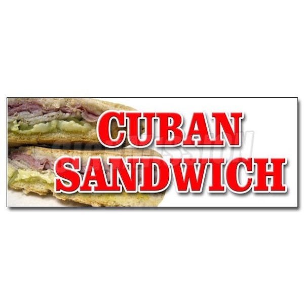 CUBAN SANDWICH DECAL sticker cuba havana hot pressed fresh homemade, D-24 Cuban Sandwich
